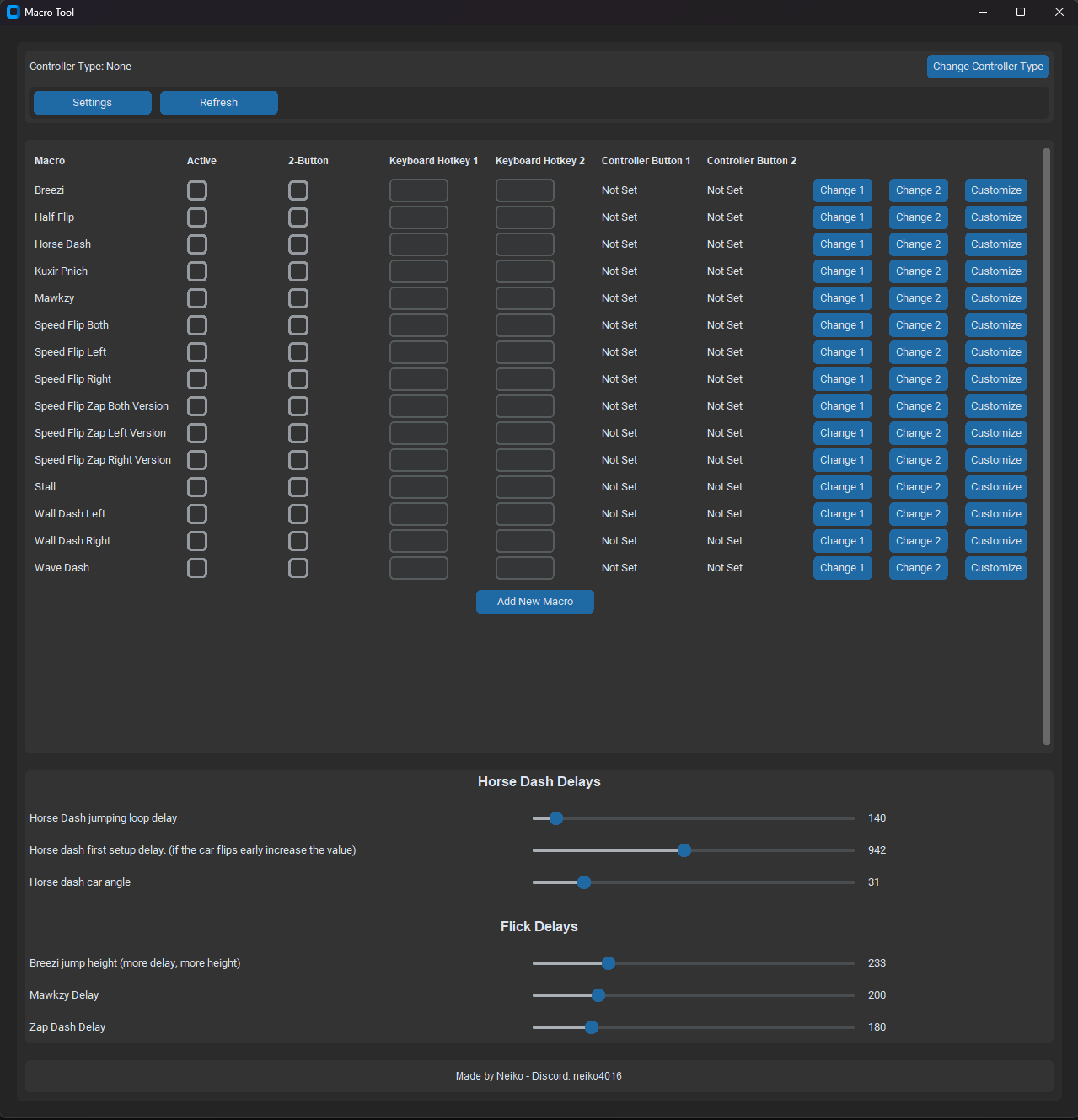 RL Macro Tool Pro Interface